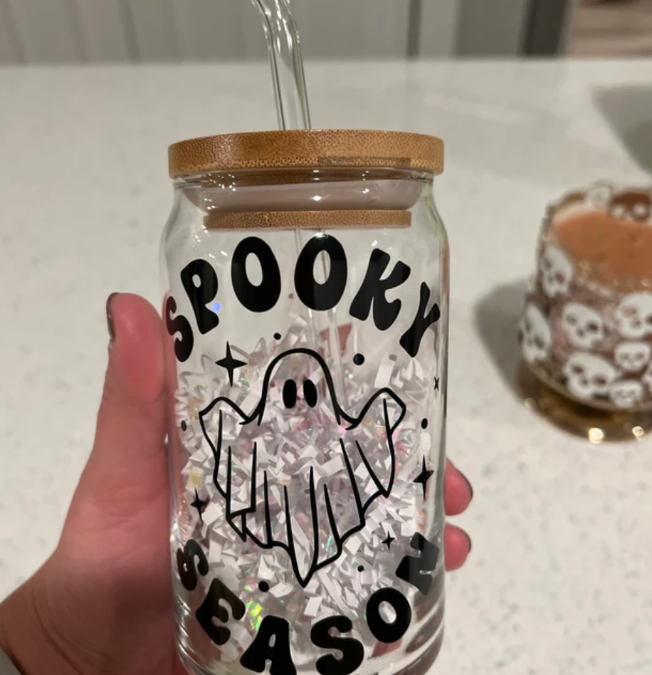 Spooky Season Iced Coffee Glass